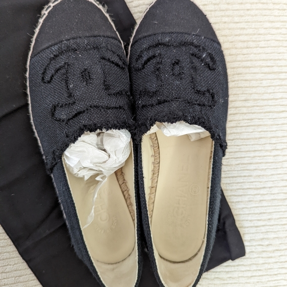 Black Tweed Chanel Espadrilles size 36 - Picture 3 of 6
